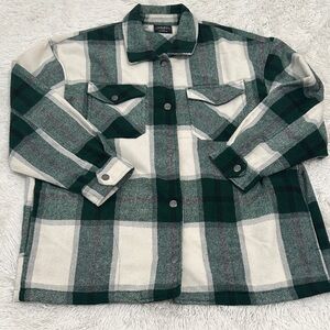 🪉 HFX Flannel Overrsized Shirt Jacket